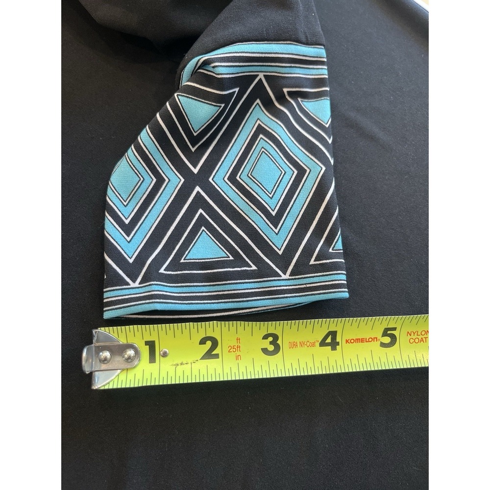 Michael Michael Kors Dress Womens XL Black Blue Geometric Long Sleeve Shift NWT - Picture 10 of 12